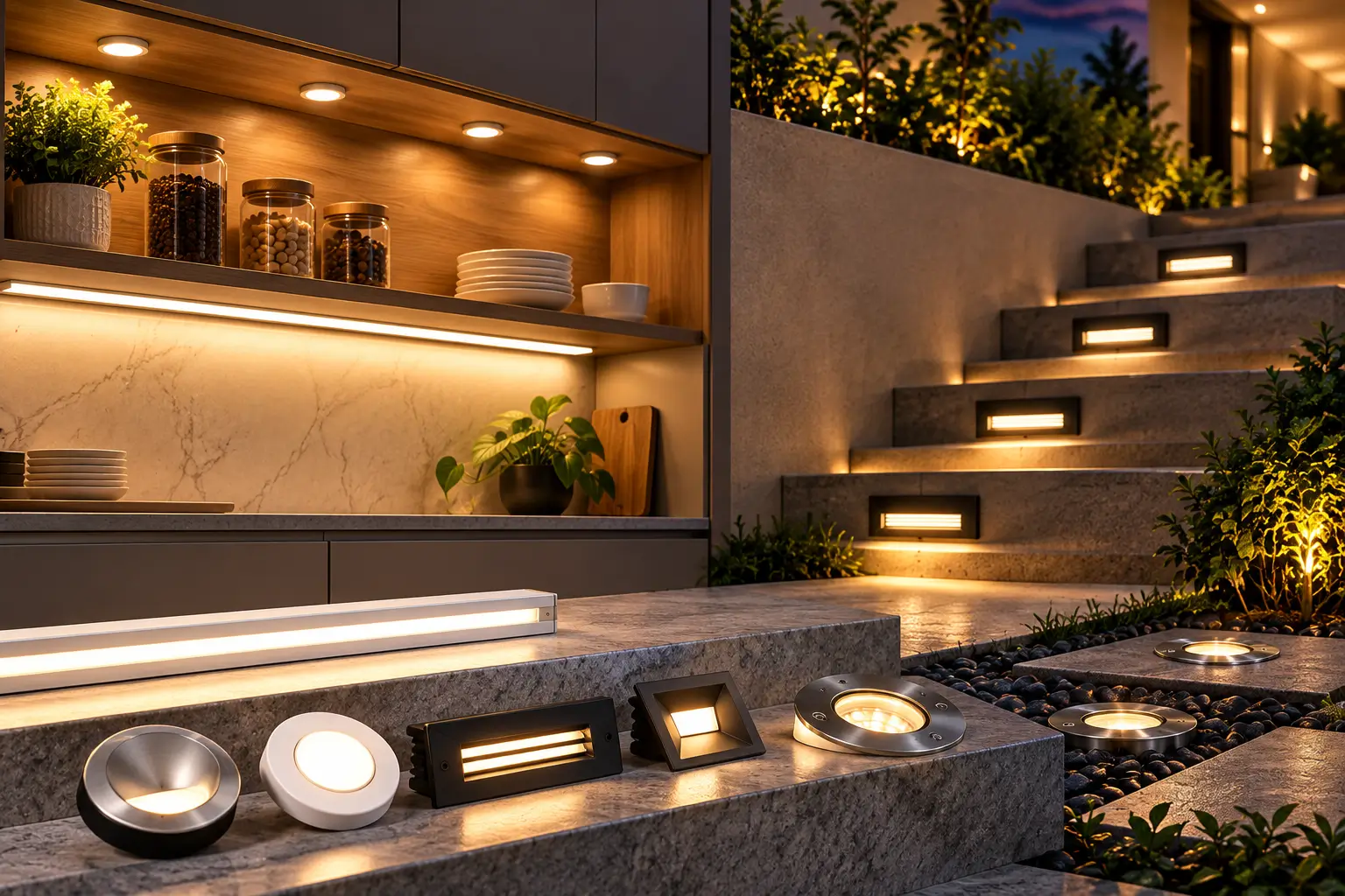 Cabinet, Step & In-ground Lights